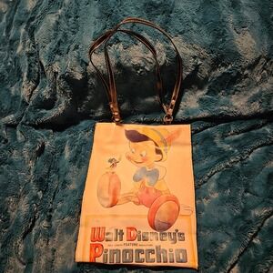 Vintage Walt Disney's‎ Pinocchio Tote Bag Purse Cartoon Shoulder Bag